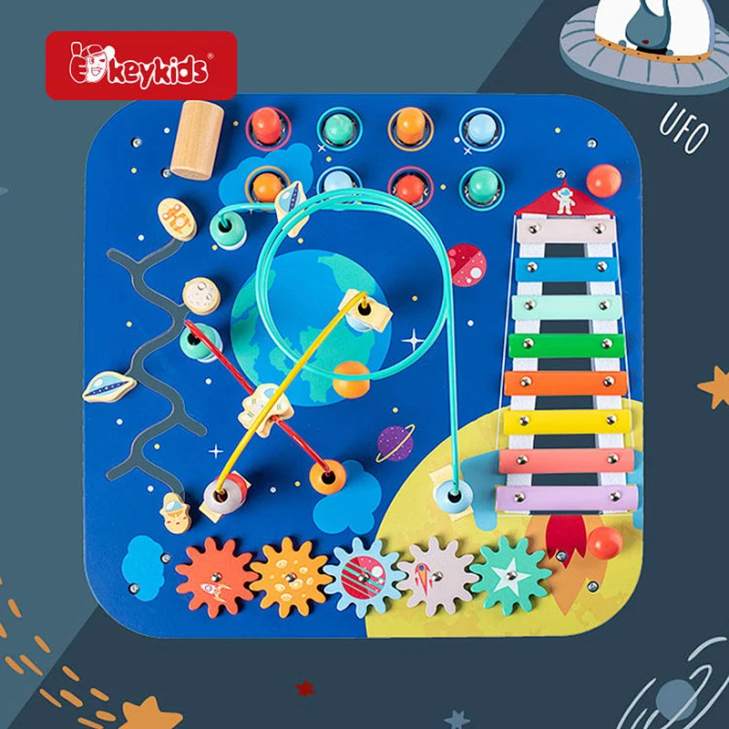 Customize Baby Montessori Wooden Toy Activity Center and Play Table with Music and Sounds W12D631